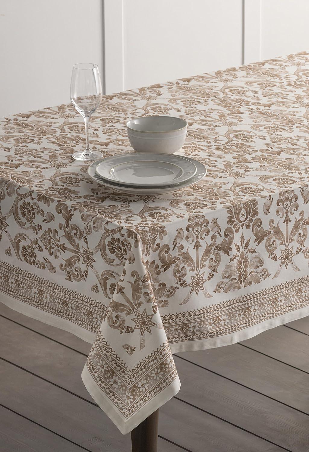 imageMaison d Hermine Table Cloth Rectangle Table 100 Cotton 60 x 108 Inches Fall Tablecloth Reusable Everyday Use for Thanksgiving Christmas Decorations Dining Farmhouse Party Allure