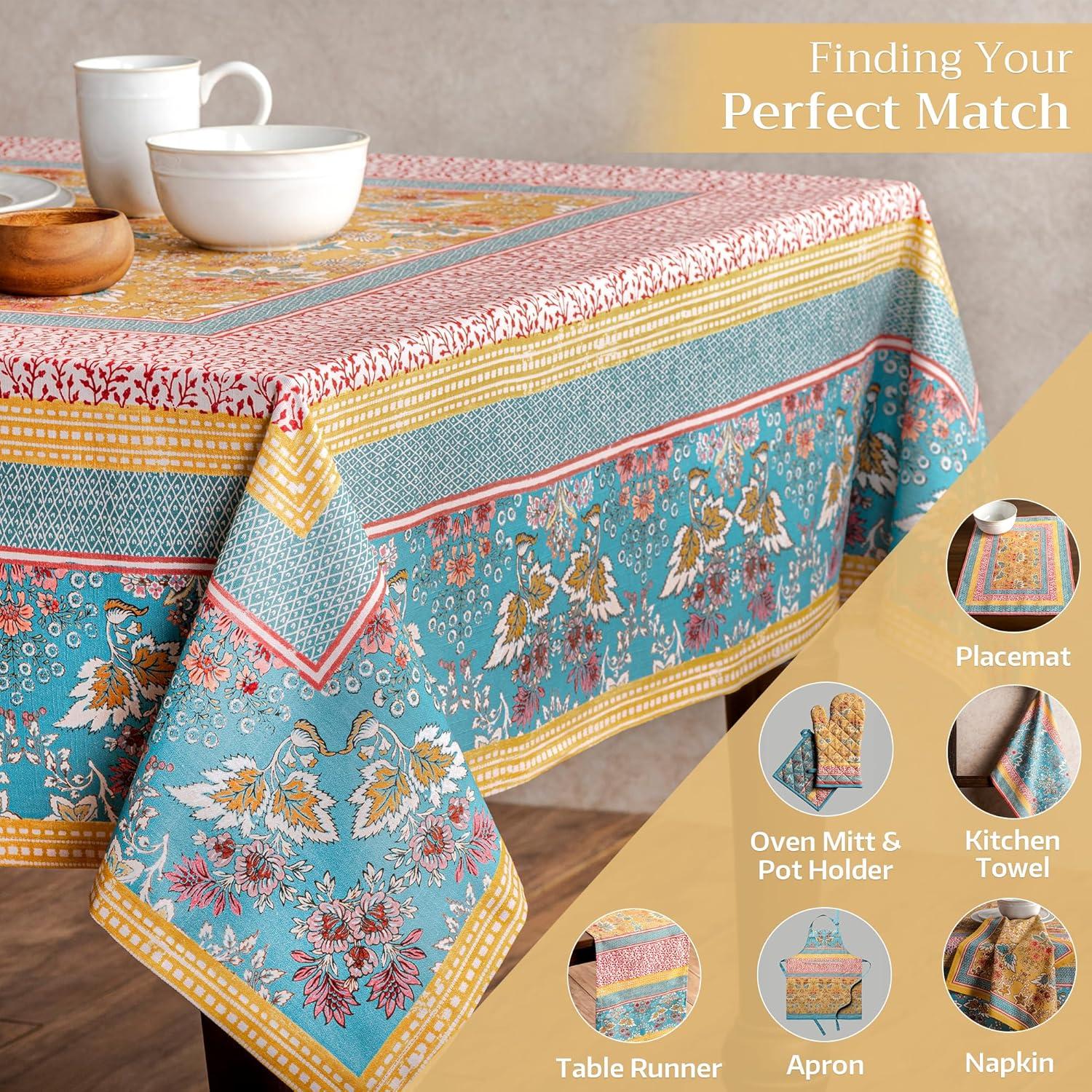 imageMaison d Hermine Table Cloth Rectangle Table 100 Cotton 60 x 108 Inches Tablecloth Reusable Decorative Everyday Use for Dining Room Farmhouse Home Party Festive ampamp Wedding Spring Summer  Marquise