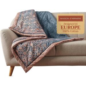 imageMaison d Hermine Throw Blanket for Couch Lightweight Soft Warm Breathable Cotton Throw Blankets for Bed Girls Boys Women Men Gifts Sofa Travel Living Room Chair Bedding 50quotx60quot Sofia11  Imperfection