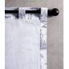 image:imageMaison d Hermine Curtains for Living Room 100 Cotton 108 inch Length One Panel Light Filtering Toile Curtains with Rod and Loop Pockets Calais Paloma Grey White Background 50 W x 108 L