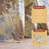 image:imageMaison d Hermine Curtains for Living Room 100 Cotton 108 inch Length Two Panel Light Filtering Curtains for Windows with Rod and Loop Pockets Feuillage  Light Ecru 50 W x 108 L