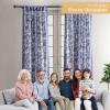 image:imageMaison d Hermine Curtains for Living Room 100 Cotton 108 inch Length Two Panels Light Filtering Toile Curtains for Bedroom Windows with Rod and Loop Pockets Drapes Joli Jouy Blue 50 W x 108 L