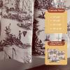 image:imageMaison d Hermine Curtains for Living Room 100 Cotton 124 inch Length One Panel Light Filtering Toile Curtains for Bedroom Windows with Rod and Loop Pockets Drapes Calais Charcoal 50 W x 124 L