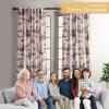image:imageMaison d Hermine Curtains for Living Room 100 Cotton 124 inch Length One Panel Light Filtering Toile Curtains for Bedroom Windows with Rod and Loop Pockets Drapes Calais Charcoal 50 W x 124 L