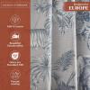 image:imageMaison d Hermine Curtains for Living Room 100 Cotton 124 inch Length One Panel Light Filtering Toile Curtains for Bedroom Windows with Rod and Loop Pockets Drapes Savana Jouy Blue 50 W x 124 L