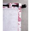 image:imageMaison d Hermine Curtains for Living Room 100 Cotton 124 inch Length One Panel Light Filtering Toile Curtains for Bedroom with Rod and Loop Pockets Calais Red White Background 50 W x 124 L