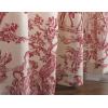 image:imageMaison d Hermine Curtains for Living Room 100 Cotton 124 inch Length Two Panels Light Filtering Toile Curtains for Bedroom Windows with Rod and Loop Pockets Drapes The Miller Red 50 W x 124 L
