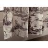 image:imageMaison d Hermine Curtains for Living Room 100 Cotton 124 inch Length Two Panels Light Filtering Toile Curtains for Bedroom Windows with Rod and Loop Pockets Drapes Calais Charcoal 50 W x 124 L