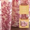 image:imageMaison d Hermine Curtains for Living Room 100 Cotton 124 inch Length Two Panels Light Filtering Toile Curtains for Bedroom Windows with Rod and Loop Pockets Drapes The Miller Red 50 W x 124 L