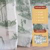 image:imageMaison d Hermine Curtains for Living Room 100 Cotton 124 inch Length Two Panels Light Filtering Toile Curtains with Rod and Loop Pockets Calais Antique Green White Background 50 W x 124 L