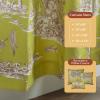 image:imageMaison d Hermine Curtains for Living Room 100 Cotton 84 inch Length One Panel Light Filtering Toile Curtains for Bedroom Windows with Rod and Loop Pockets Drapes Calais Celery 50 W x 84 L