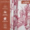 image:imageMaison d Hermine Curtains for Living Room 100 Cotton 84 inch Length One Panel Light Filtering Toile Curtains for Bedroom with Rod and Loop Pockets The Miller Red White Background 50 W x 84 L
