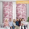 image:imageMaison d Hermine Curtains for Living Room 100 Cotton 84 inch Length One Panel Light Filtering Toile Curtains for Bedroom with Rod and Loop Pockets The Miller Red White Background 50 W x 84 L