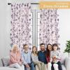image:imageMaison d Hermine Curtains for Living Room 100 Cotton 84 inch Length Two Panels Light Filtering Toile Curtains for Bedroom Windows with Rod and Loop Pockets Drapes Bonobo Blue 50 W x 84 L
