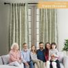 image:imageMaison d Hermine Curtains for Living Room 100 Cotton 84 inch Length Two Panels Light Filtering Toile Curtains for Bedroom Windows with Rod and Loop Pockets Drapes Joli Jouy Green 50 W x 84 L