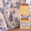 image:imageMaison d Hermine Curtains for Living Room 100 Cotton 84 inch Length Two Panels Light Filtering Toile Curtains for Bedroom Windows with Rod and Loop Pockets Drapes Bonobo Blue 50 W x 84 L