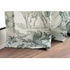 image:imageMaison d Hermine Curtains for Living Room 100 Cotton 84 inch Length Two Panels Light Filtering Toile Curtains with Rod and Loop Pockets The Miller Antique Green White Background 50 W x 84 L
