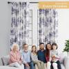 image:imageMaison d Hermine Curtains for Living Room 100 Cotton 96 inch Length Two Panels Light Filtering Toile Curtains for Bedroom Windows with Rod and Loop Pockets Drapes Trianon Blue 50 W x 96 L