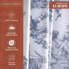 image:imageMaison d Hermine Curtains for living room 100 Cotton 124 inch length One Panel Light Filtering Toile Curtains for Bedroom with rod and loop Pockets The Miller Blue White Background 50W x 124L