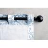 image:imageMaison d Hermine Curtains for living room 100 Cotton 124 inch length One Panel Light Filtering Toile Curtains for Bedroom with rod and loop Pockets The Miller Blue White Background 50W x 124L