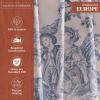 image:imageMaison d Hermine Curtains for living room 100 Cotton 124 inch length Two Panels Light Filtering Toile Curtains for Bedroom Windows with rod and loop Pockets Drapes The Miller Denim 50W x 124L