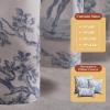 image:imageMaison d Hermine Curtains for living room 100 Cotton 124 inch length Two Panels Light Filtering Toile Curtains for Bedroom Windows with rod and loop Pockets Drapes The Miller Denim 50W x 124L