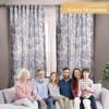 image:imageMaison d Hermine Curtains for living room 100 Cotton 124 inch length Two Panels Light Filtering Toile Curtains for Bedroom Windows with rod and loop Pockets Drapes The Miller Denim 50W x 124L