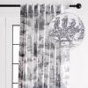 image:imageMaison d Hermine Curtains for Living Room 100 Cotton 108 inch Length One Panel Light Filtering Toile Curtains with Rod and Loop Pockets Calais Paloma Grey White Background 50 W x 108 L