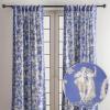 image:imageMaison d Hermine Curtains for Living Room 100 Cotton 108 inch Length Two Panels Light Filtering Toile Curtains for Bedroom Windows with Rod and Loop Pockets Drapes Joli Jouy Blue 50 W x 108 L
