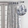 image:imageMaison d Hermine Curtains for Living Room 100 Cotton 124 inch Length One Panel Light Filtering Toile Curtains for Bedroom Windows with Rod and Loop Pockets Drapes Savana Jouy Blue 50 W x 124 L