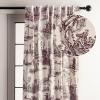 image:imageMaison d Hermine Curtains for Living Room 100 Cotton 124 inch Length One Panel Light Filtering Toile Curtains for Bedroom Windows with Rod and Loop Pockets Drapes Calais Charcoal 50 W x 124 L