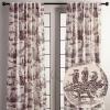 image:imageMaison d Hermine Curtains for Living Room 100 Cotton 124 inch Length Two Panels Light Filtering Toile Curtains for Bedroom Windows with Rod and Loop Pockets Drapes Calais Charcoal 50 W x 124 L