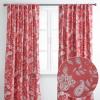 image:imageMaison d Hermine Curtains for Living Room 100 Cotton 84 inch Length Two Panel Light Filtering Curtains for Windows with Rod and Loop Pockets Easter Decorations Ramage  Fire Brick 50 W x 84 L