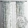 image:imageMaison d Hermine Curtains for Living Room 100 Cotton 84 inch Length Two Panels Light Filtering Toile Curtains with Rod and Loop Pockets The Miller Antique Green White Background 50 W x 84 L