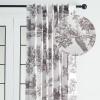 image:imageMaison d Hermine Curtains for Living Room 100 Cotton 96 inch Length One Panel Light Filtering Toile Curtains for Bedroom Windows with Rod and Loop Pockets Drapes Trianon Grey 50 W x 96 L