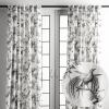 image:imageMaison d Hermine Curtains for living room 100 Cotton 108 inch length Two Panels Light Filtering Toile Curtains for Bedroom Windows with rod and loop Pockets Drapes Paradise Mid Night 50W x 108L