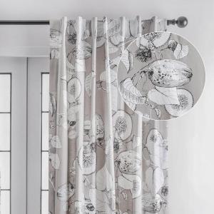 image:imageMaison d Hermine Curtains for Living Room 100 Cotton 108 inch Length One Panel Light Filtering Curtains for Windows with Rod and Loop Pockets Easter Decorations Manon  Grey 50 W x 108 L