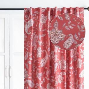 image:imageMaison d Hermine Curtains for Living Room 100 Cotton 108 inch Length One Panel Light Filtering Curtains for Windows with Rod and Loop Pockets Easter decorations Ramage  Fire Brick 50W x 108L
