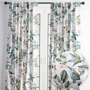 image:imageMaison d Hermine Curtains for Living Room 100 Cotton 84 inch Length Two Panel Light Filtering Curtains for Windows with Rod and Loop Pockets Easter Decorations Solstice  Ecru 50 W x 84 L