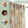 image:imageMaison d Hermine Curtains for Living Room 100 Cotton 108 inch Length One Panel Light Filtering Curtains for Windows with Rod and Loop Pockets Feuillage  Light Ecru 50 W x 108 L