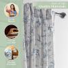 image:imageMaison d Hermine Curtains for Living Room 100 Cotton 108 inch Length One Panel Light Filtering Toile Curtains for Bedroom Windows with Rod and Loop Pockets Drapes Savana Jouy Blue 50 W x 108 L