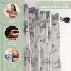image:imageMaison d Hermine Curtains for Living Room 100 Cotton 108 inch Length One Panel Light Filtering Toile Curtains for Bedroom Windows with Rod and Loop Pockets Drapes Paradise Delft 50 W x 108 L