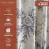 image:imageMaison d Hermine Curtains for Living Room 100 Cotton 108 inch Length One Panel Light Filtering Toile Curtains for Bedroom Windows with Rod and Loop Pockets Drapes Paradise Delft 50 W x 108 L