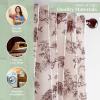 image:imageMaison d Hermine Curtains for Living Room 100 Cotton 108 inch Length One Panel Light Filtering Toile Curtains for Bedroom Windows with Rod and Loop Pockets Drapes Bonobo Brown 50 W x 108 L