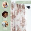 image:imageMaison d Hermine Curtains for Living Room 100 Cotton 108 inch Length Two Panels Light Filtering Toile Curtains for Bedroom Windows with Rod and Loop Pockets Drapes Trianon Brown 50 W x 108 L