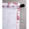 image:imageMaison d Hermine Curtains for Living Room 100 Cotton 108 inch Length Two Panels Light Filtering Toile Curtains for Bedroom with Rod and Loop Pockets Calais Red White Background 50 W x 108 L