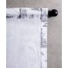 image:imageMaison d Hermine Curtains for Living Room 100 Cotton 108 inch Length Two Panels Light Filtering Toile Curtains with Rod and Loop Pockets Calais Paloma Grey White Background 50 W x 108 L