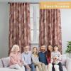 image:imageMaison d Hermine Curtains for Living Room 100 Cotton 124 inch Length One Panel Light Filtering Curtains for Windows with Rod and Loop Pockets Feuillage  Cameo Brown 50 W x 124 L