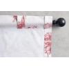image:imageMaison d Hermine Curtains for Living Room 100 Cotton 124 inch Length One Panel Light Filtering Toile Curtains for Bedroom Windows with Rod and Loop Pockets Drapes Trianon Red 50 W x 124 L