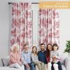 image:imageMaison d Hermine Curtains for Living Room 100 Cotton 124 inch Length One Panel Light Filtering Toile Curtains for Bedroom Windows with Rod and Loop Pockets Drapes Trianon Red 50 W x 124 L